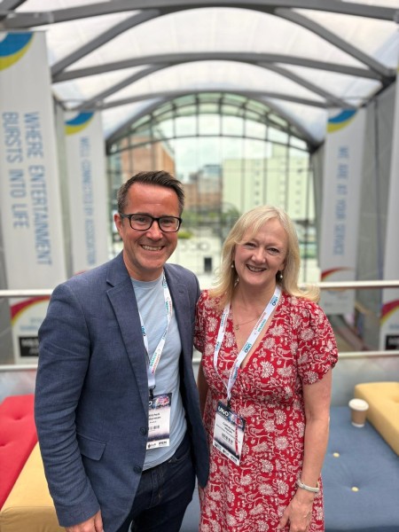 Mitchell OGorman from xWave with Catherine Walsh from the Greater Manchester Diagnostcs Network.jpg