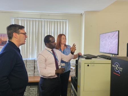 The Mayor of Greater Manchester looking at a new Digital Pathology image at Stepping Hill Hospital. .jpg